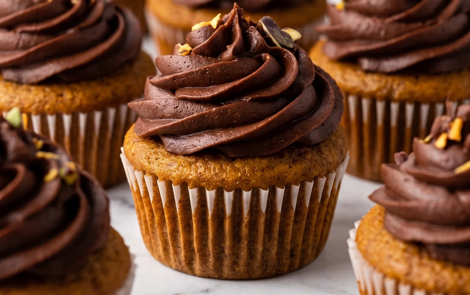 Chocolate Pumpkin Cupcakes